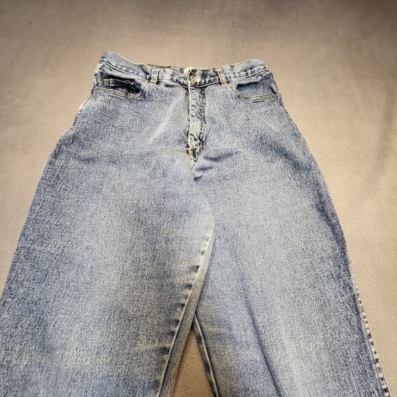 Vintage Jordache Jeans Girls 16 Blue Straight Leg Mom Stretch Distressed Denim - Picture 2 of 12